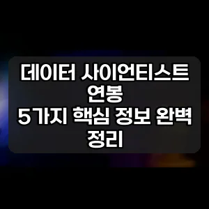 데이터 사이언티스트 연봉 | 5가지 핵심 정보 완벽 정리