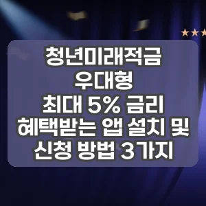 청년미래적금 우대형 | 최대 5% 금리 혜택받는 앱 설치 및 신청 방법 3가지
