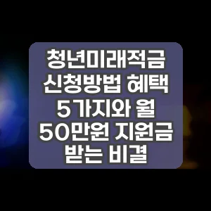 청년미래적금 신청방법 혜택 5가지와 월 50만원 지원금 받는 비결