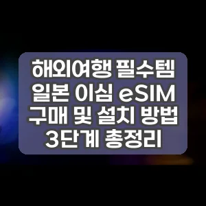 해외여행 필수템 일본 이심 eSIM 구매 및 설치 방법 3단계 총정리
